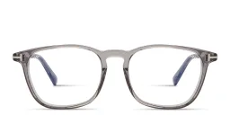 Shop TOM FORD T Logo Square Eyeglasses in Grey online.