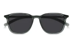 Shop MONTBLANC Snowcap Square Sunglasses in Grey online.