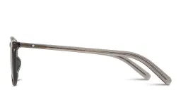Shop MONTBLANC Snowcap Square Sunglasses in Transparent Grey online.