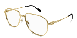 Shop Cartier Première de Cartier Wide Aviator Eyeglasses in Gold online.