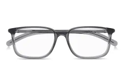 Shop MONTBLANC Snowcap Light Rectangle Eyeglasses in Grey online.