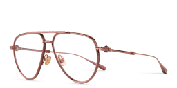 Shop VALENTINO V-Stud II Unisex Wide Aviator Eyeglasses in Rose Gold online.
