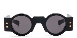 Shop BALMAIN Olivier Unisex Round Sunglasses in Black online.