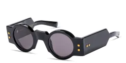Shop BALMAIN Olivier Unisex Round Sunglasses in Black online.