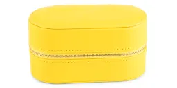 Shop MO Cases Unisex Leather Travel Case in Yellow online.