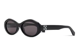 Shop OFF WHITE Edison Unisex Oval Sunglasses in Black online.