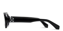 Shop OFF WHITE Edison Unisex Oval Sunglasses in Black online.