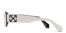 Shop OFF WHITE Orlando Unisex Oval Sunglasses in White online.