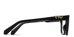 Shop OFF WHITE Metal Emblem Unisex Square Eyeglasses in Black online.