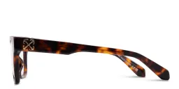 Shop OFF WHITE Arrows Motif Unisex Square Eyeglasses in Havana online.