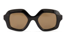 Shop LAPIMA Cecilia Irregular Sunglasses in Black online.