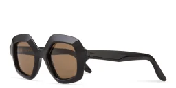 Shop LAPIMA Cecilia Irregular Sunglasses in Black online.