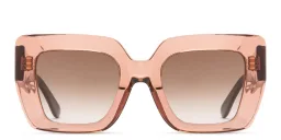 Shop Emmanuelle Khanh Midnight Oversized Square Sunglasses in Brown online.