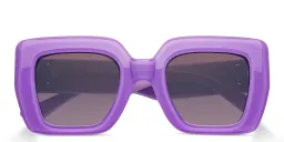 Shop Emmanuelle Khanh Midnight Oversized Square Sunglasses in Purple online.