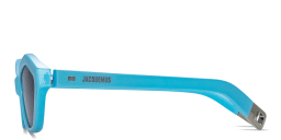 Shop JACQUEMUS Bambino Irregular Sunglasses in Blue online.