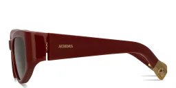 Shop JACQUEMUS Gala Cat-Eye Sunglasses in Red online.