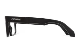 Shop OFF WHITE Clip-On Unisex Rectangle Eyeglasses in Black online.