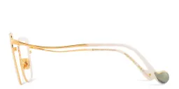 Shop ANNA KARIN KARLSSON La Croix Wide Cat-Eye Eyeglasses in White online.