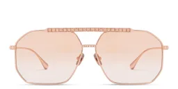 Shop ANNA KARIN KARLSSON Le Boss Limited Edition Unisex Aviator Sunglasses in Rose Gold online.