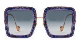 Shop ANNA KARIN KARLSSON Beaming Sky Limited Edition Oversized Square Sunglasses in Purple online.