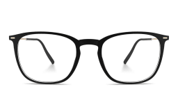 Shop Silhouette Illusion Light Square Eyeglasses in Black online.