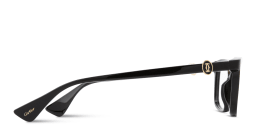 Shop Cartier Signature C de Cartier Rectangle Eyeglasses in Black online.