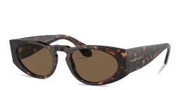 Shop GIORGIO ARMANI Rectangle Sunglasses in Havana online.