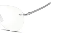 Shop DAVID BECKHAM Talisman Rimless Panthos Eyeglasses in Ruthenium online.