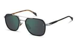 Shop DAVID BECKHAM Talisman Square Sunglasses in Black online.