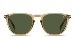 Shop DAVID BECKHAM Talisman Square Sunglasses in Yellow online.