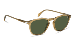 Shop DAVID BECKHAM Talisman Square Sunglasses in Yellow online.