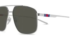 Shop GUCCI Web Pilot Sunglasses in Silver online.