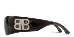 Shop BALENCIAGA Bossy Wide Mask Sunglasses in Grey online.