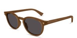 Shop BOTTEGA VENETA Triangle Stud Panthos Sunglasses in Brown online.