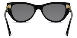 Shop FENDI FF Diamonds Black Cat-Eye Sunglasses in Black online.