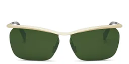 Shop CELINE Metal Geometric Sunglasses in Gold online.