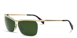 Shop CELINE Metal Geometric Sunglasses in Gold online.