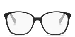 Shop CELINE CELINE Thin Geometric Eyeglasses in Black online.