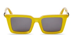 Shop OFF WHITE Dalton Unisex Rectangle Sunglasses in Yellow online.