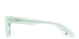 Shop OFF WHITE Valdez Unisex Square Sunglasses in Transparent Green online.