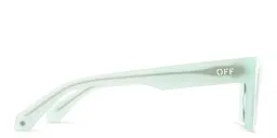 Shop OFF WHITE Valdez Unisex Square Sunglasses in Transparent Green online.
