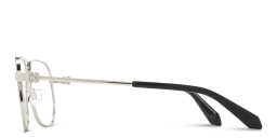 Shop OFF WHITE Arrows Logo Unisex Wide Aviator Eyeglasses in Silver online.