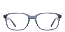 Shop EYE'M Kids Square Eyeglasses in Transparent Blue online.