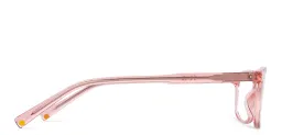 Shop EYE'M Kids Rectangle Eyeglasses in Transparent Peach online.
