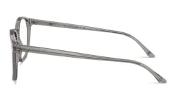 Shop GIORGIO ARMANI Logo Print Panthos Eyeglasses in Transparent Grey online.