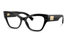 Shop Dolce & Gabbana DNA Butterfly Eyeglasses in Black online.