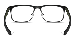 Shop Emporio Armani Essential Leisure Wide Square Eyeglasses in Matte Black online.