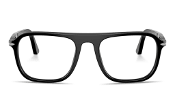 Shop PERSOL Jacques Unisex Square Eyeglasses in Black online.