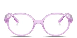 Shop Ray-Ban Junior Optics Kids Bio-Based Panthos Eyeglasses in Transparent Violet online.