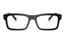 Shop Ray-Ban Optics Unisex Rectangle Eyeglasses in Black online.